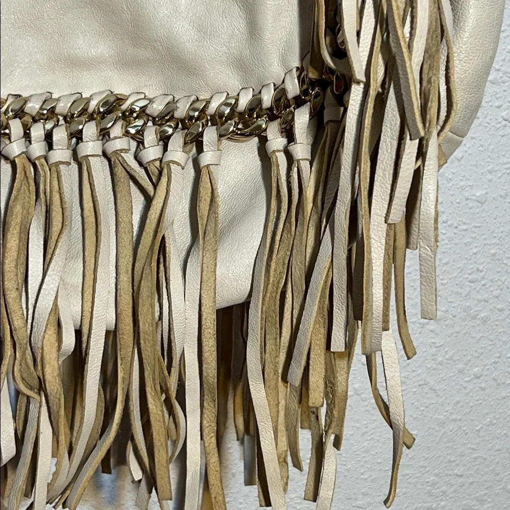 Michael Kors Vienna Fringe Leather Hobo Slouchy Purse Western Festival